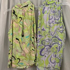 Colorful Patterned Sleeveless Tops